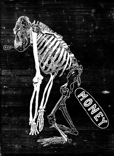 Damien Deroubaix: Un homme nouveau, 2008, Holzschnitt auf Papier, 160 x 122 cm
/courtesy Privatsammlung Leipzig

